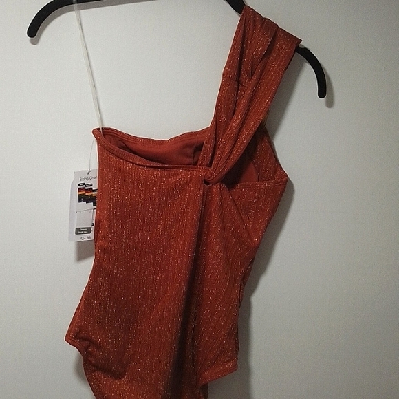 Bronze gold metallic swimsuit - Picture 5 of 5